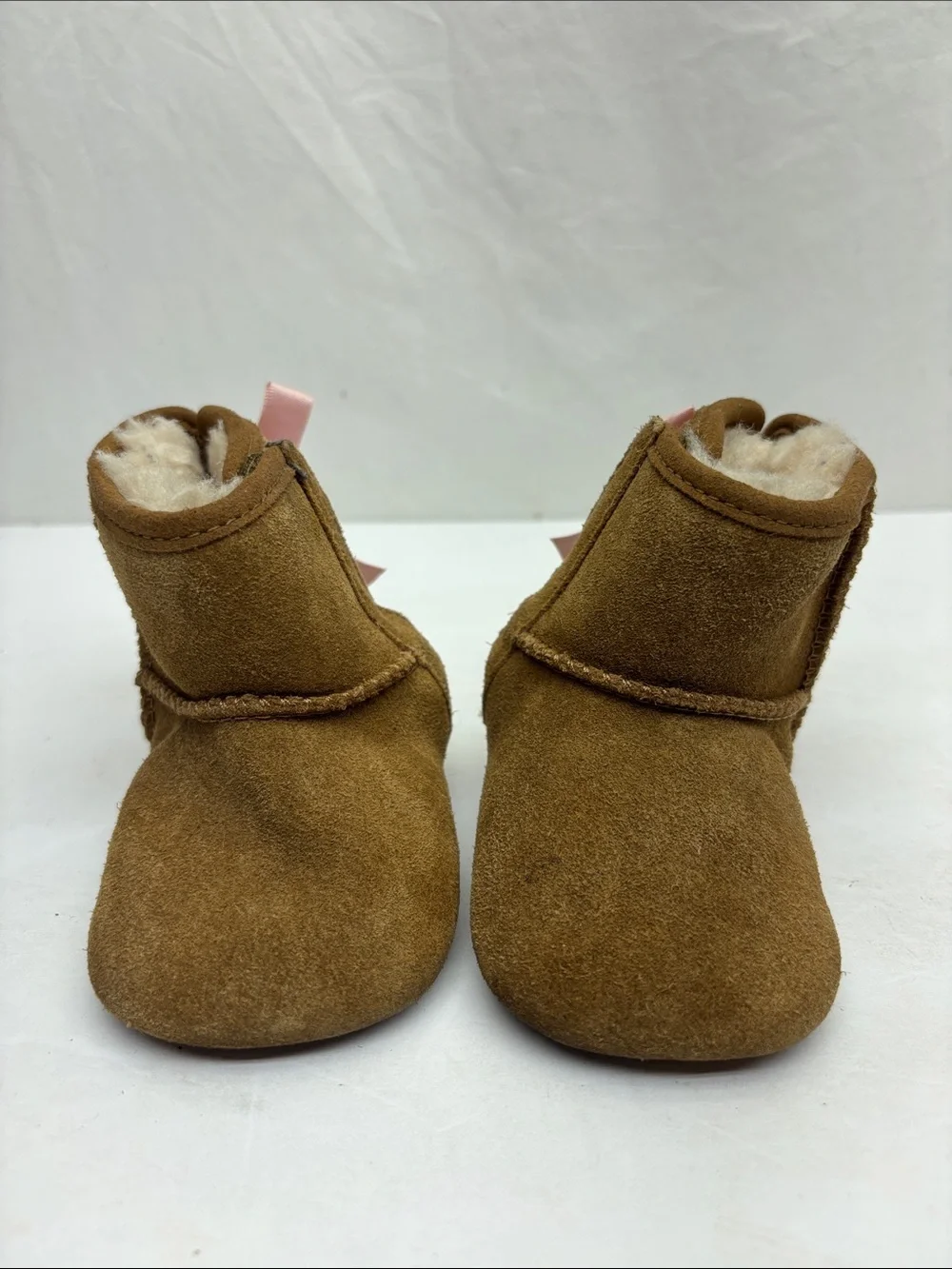 UGG baby Brown Suede Cozy Booties, size 02/03, box 7